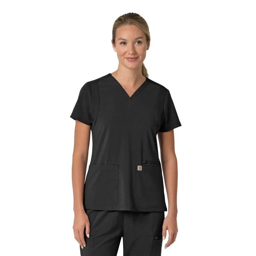 Force Cross-Flex Flex-Panel-Scrub-Oberteil mit V-Ausschnitt für Damen