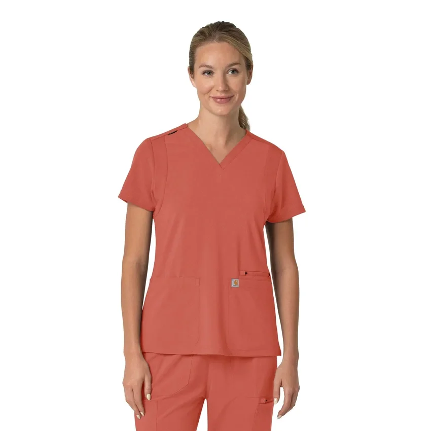 Force Cross-Flex Flex-Panel-Scrub-Oberteil mit V-Ausschnitt für Damen