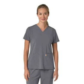 Force Cross-Flex Flex-Panel-Scrub-Oberteil mit V-Ausschnitt für Damen