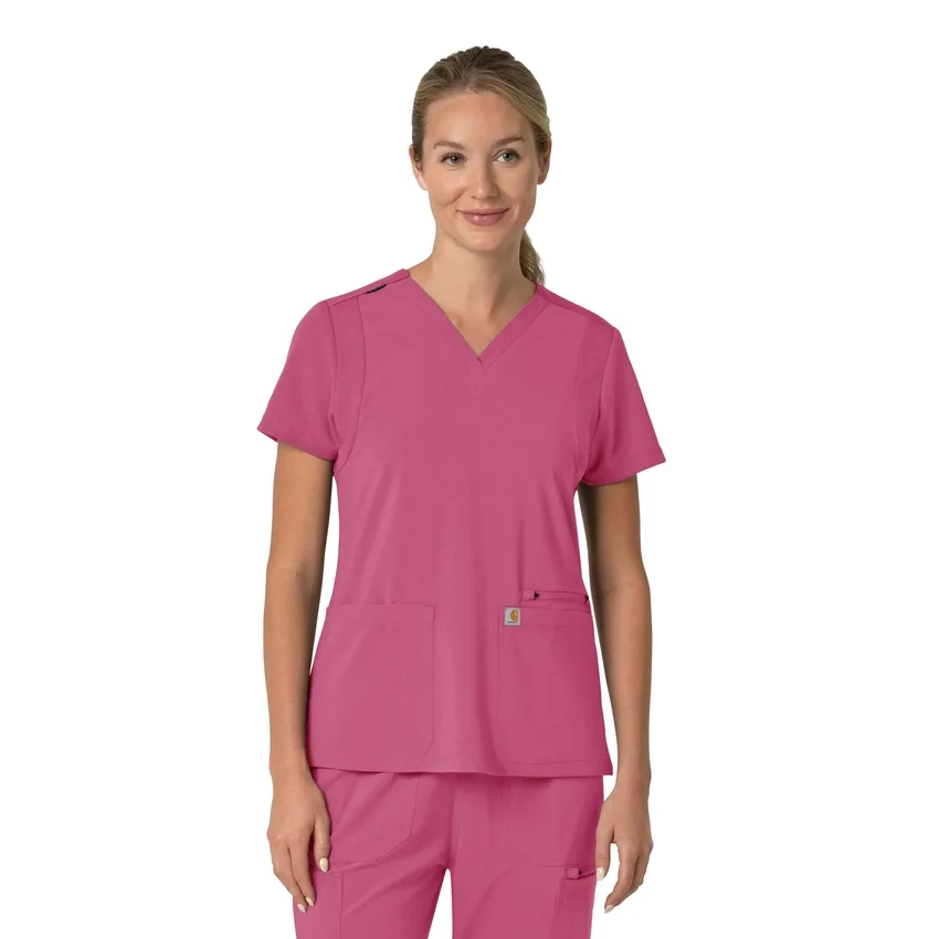 Force Cross-Flex Flex-Panel-Scrub-Oberteil mit V-Ausschnitt für Damen