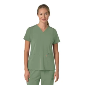 Force Cross-Flex Flex-Panel-Scrub-Oberteil mit V-Ausschnitt für Damen