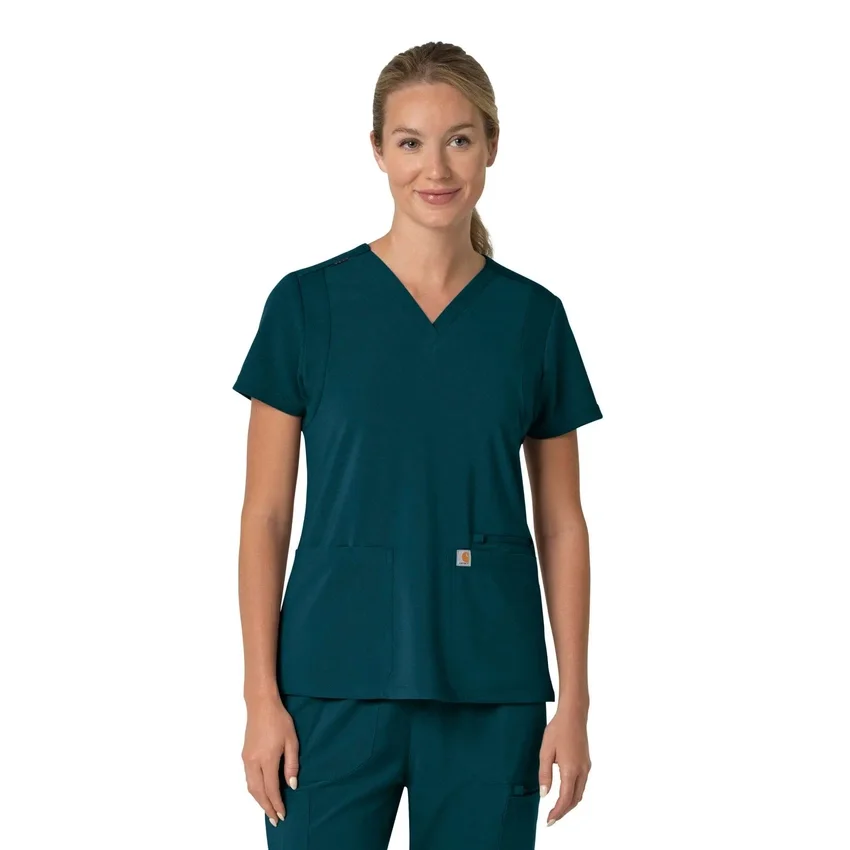 Force Cross-Flex Flex-Panel-Scrub-Oberteil mit V-Ausschnitt für Damen