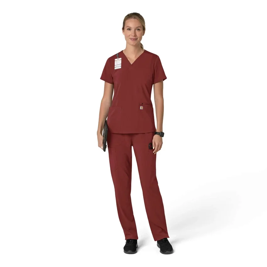Force Cross-Flex Flex-Panel-Scrub-Oberteil mit V-Ausschnitt für Damen