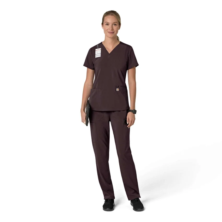 Force Cross-Flex Flex-Panel-Scrub-Oberteil mit V-Ausschnitt für Damen