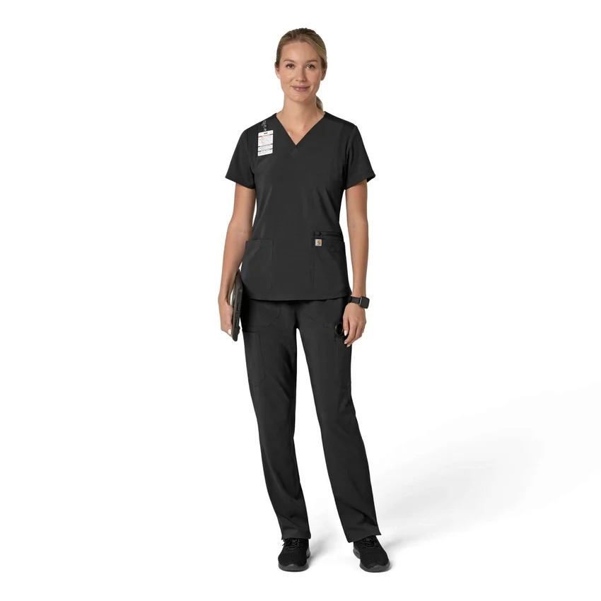 Force Cross-Flex Flex-Panel-Scrub-Oberteil mit V-Ausschnitt für Damen