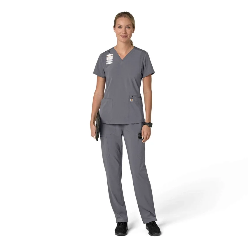 Force Cross-Flex Flex-Panel-Scrub-Oberteil mit V-Ausschnitt für Damen