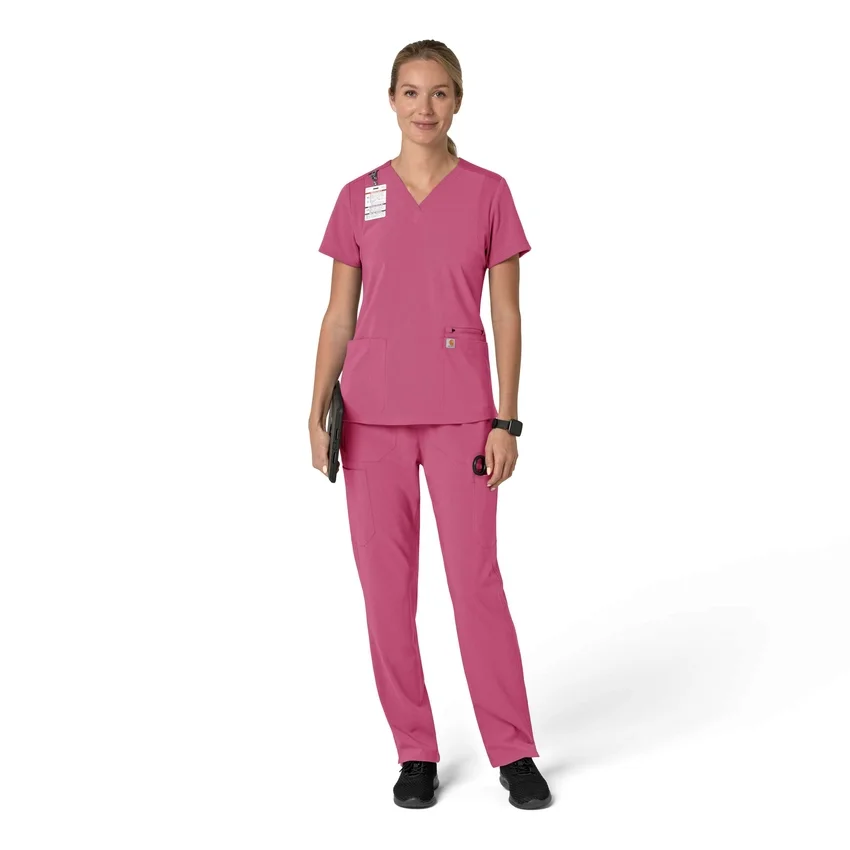 Force Cross-Flex Flex-Panel-Scrub-Oberteil mit V-Ausschnitt für Damen