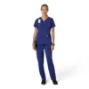 Force Cross-Flex Flex-Panel-Scrub-Oberteil mit V-Ausschnitt für Damen