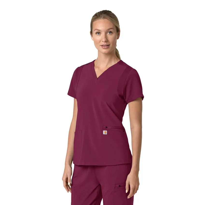 Force Cross-Flex Flex-Panel-Scrub-Oberteil mit V-Ausschnitt für Damen