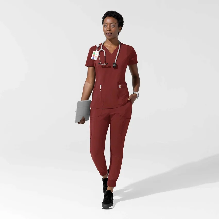 Force Cross-Flex Flex-Panel-Scrub-Oberteil mit V-Ausschnitt für Damen