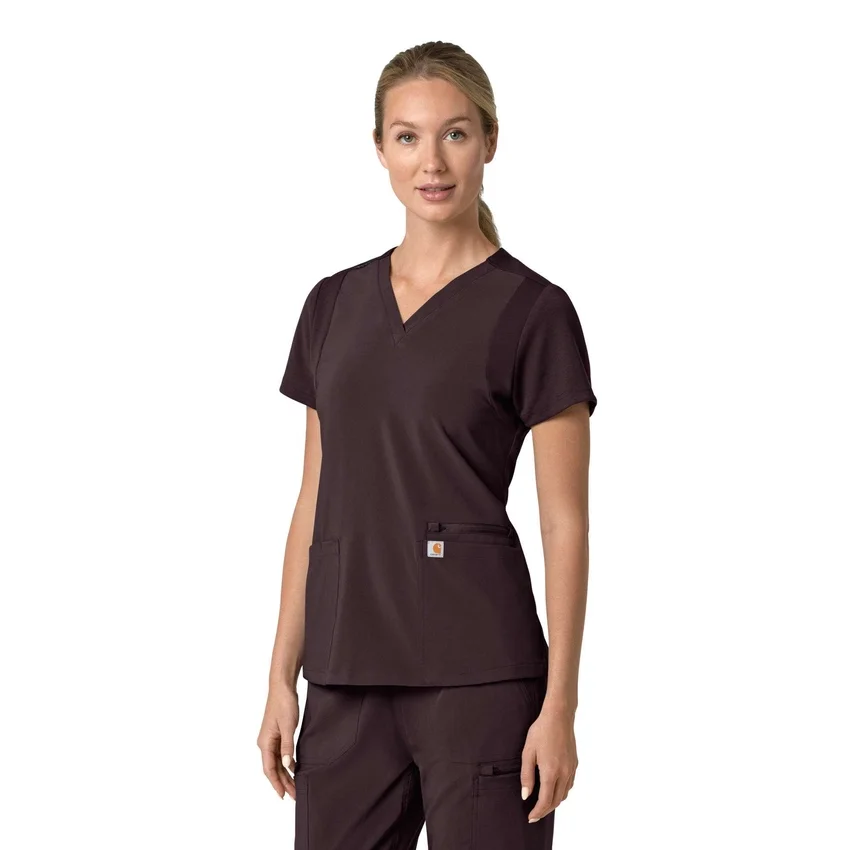 Force Cross-Flex Flex-Panel-Scrub-Oberteil mit V-Ausschnitt für Damen