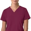 Force Cross-Flex Flex-Panel-Scrub-Oberteil mit V-Ausschnitt für Damen