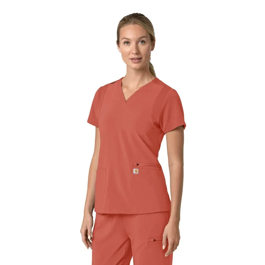 Force Cross-Flex Flex-Panel-Scrub-Oberteil mit V-Ausschnitt für Damen