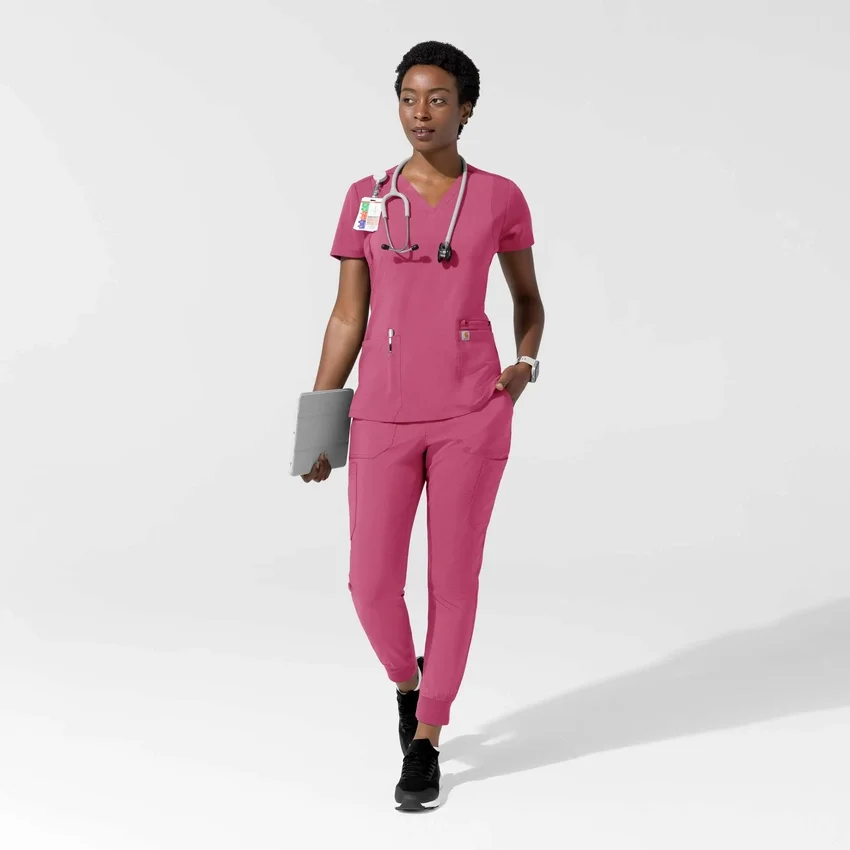 Force Cross-Flex Flex-Panel-Scrub-Oberteil mit V-Ausschnitt für Damen
