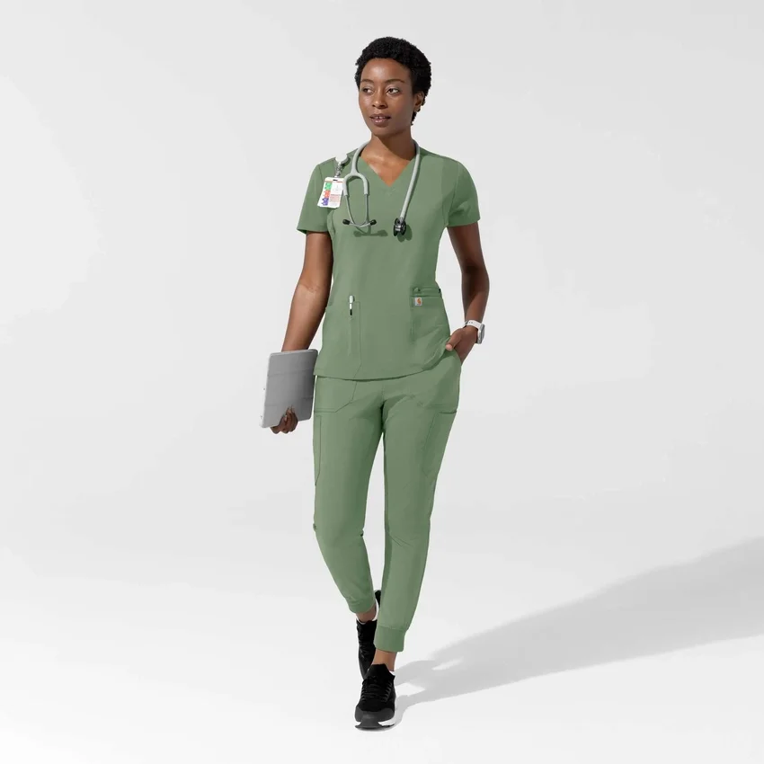 Force Cross-Flex Flex-Panel-Scrub-Oberteil mit V-Ausschnitt für Damen