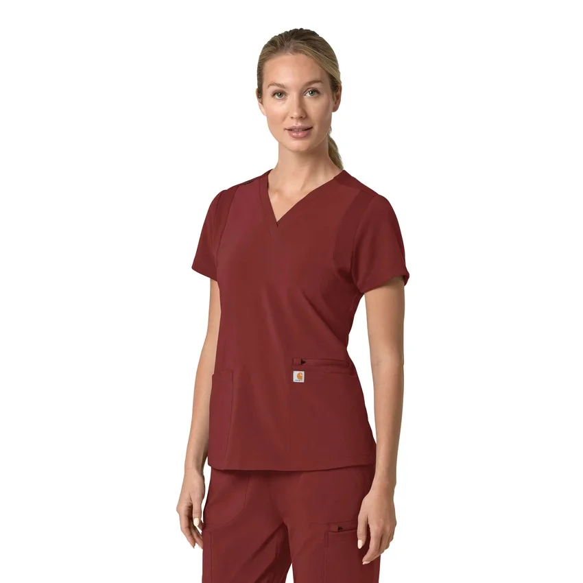 Force Cross-Flex Flex-Panel-Scrub-Oberteil mit V-Ausschnitt für Damen