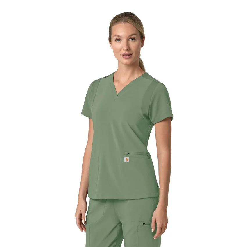 Force Cross-Flex Flex-Panel-Scrub-Oberteil mit V-Ausschnitt für Damen