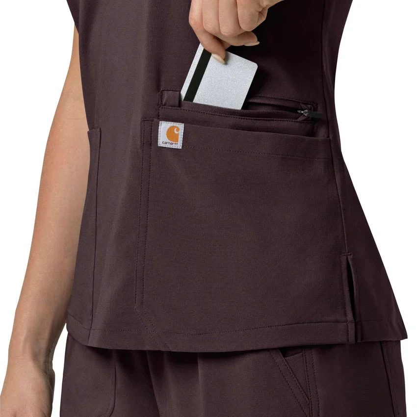 Force Cross-Flex Flex-Panel-Scrub-Oberteil mit V-Ausschnitt für Damen