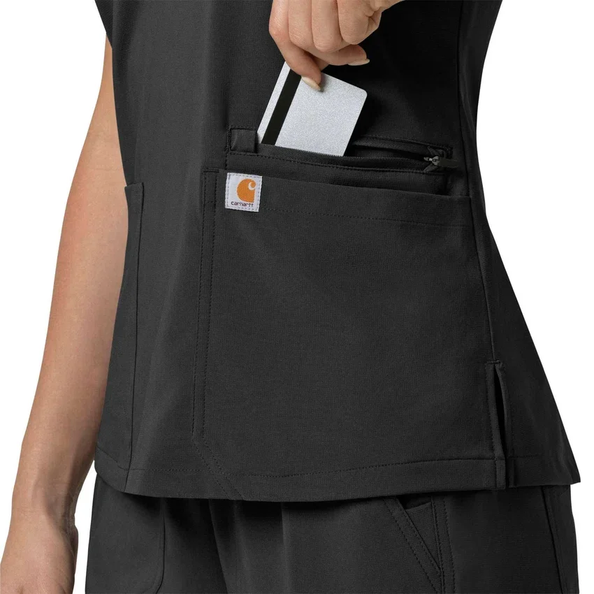 Force Cross-Flex Flex-Panel-Scrub-Oberteil mit V-Ausschnitt für Damen