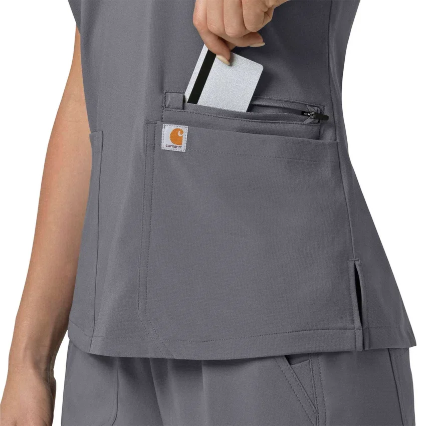 Force Cross-Flex Flex-Panel-Scrub-Oberteil mit V-Ausschnitt für Damen