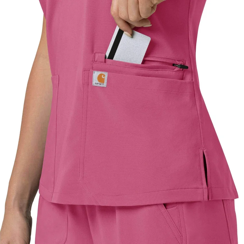 Force Cross-Flex Flex-Panel-Scrub-Oberteil mit V-Ausschnitt für Damen