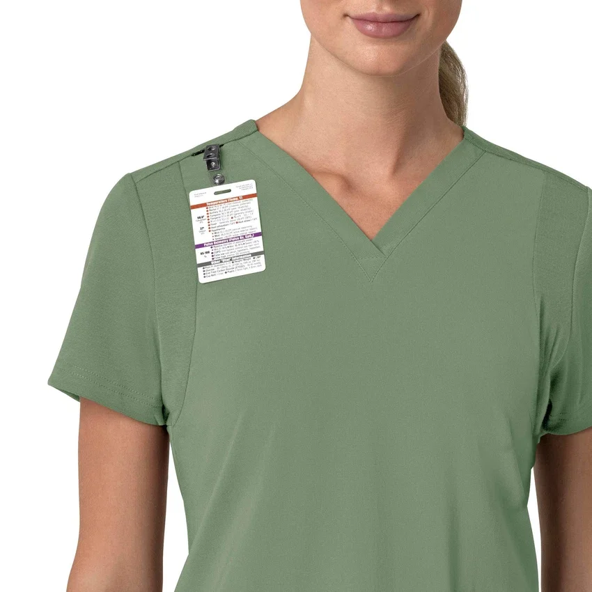 Force Cross-Flex Flex-Panel-Scrub-Oberteil mit V-Ausschnitt für Damen