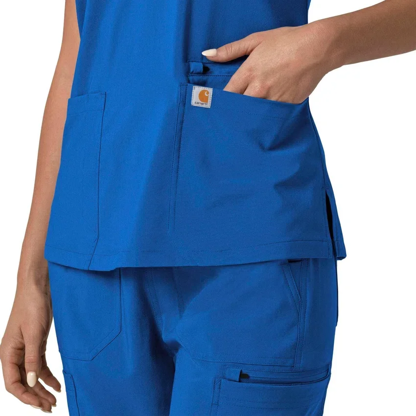 Force Cross-Flex Flex-Panel-Scrub-Oberteil mit V-Ausschnitt für Damen