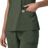 Force Cross-Flex Flex-Panel-Scrub-Oberteil mit V-Ausschnitt für Damen