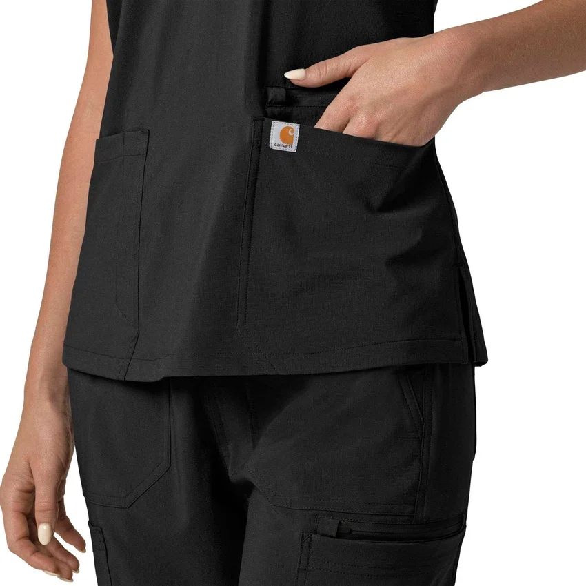 Force Cross-Flex Flex-Panel-Scrub-Oberteil mit V-Ausschnitt für Damen