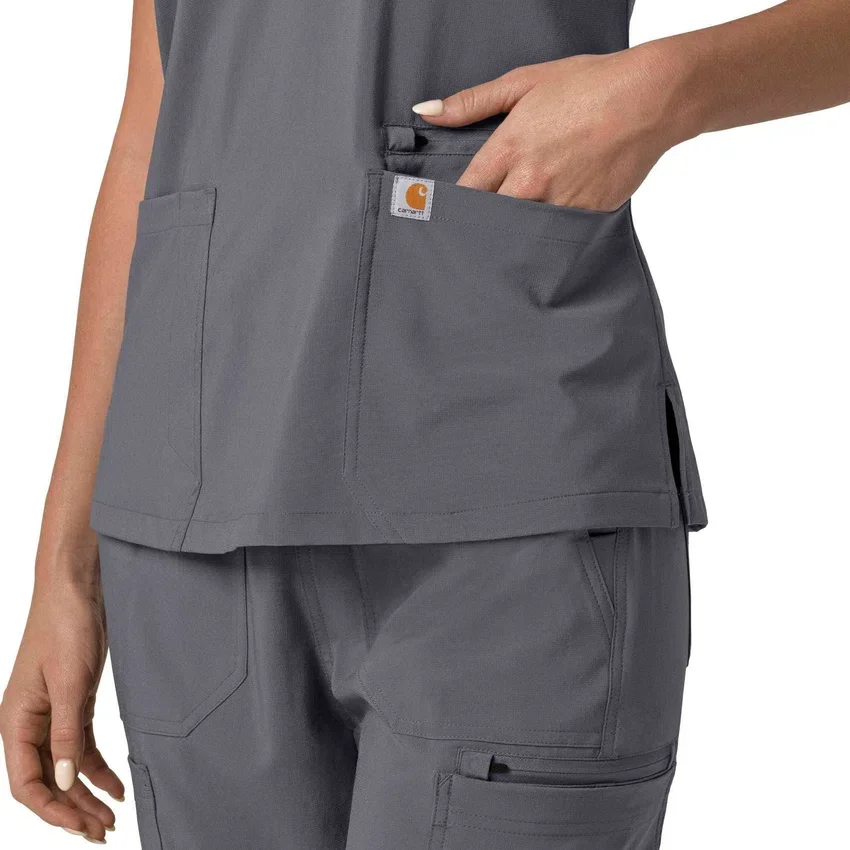 Force Cross-Flex Flex-Panel-Scrub-Oberteil mit V-Ausschnitt für Damen