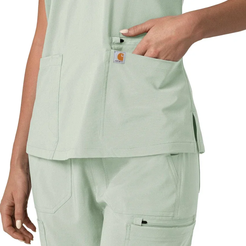 Force Cross-Flex Flex-Panel-Scrub-Oberteil mit V-Ausschnitt für Damen