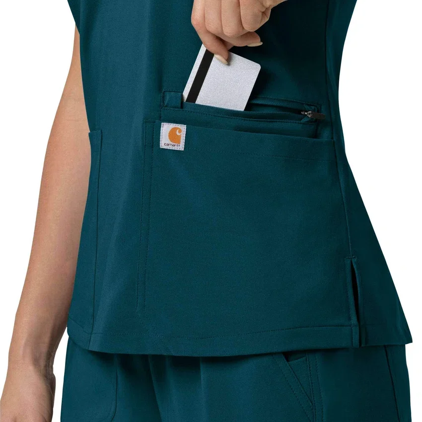 Force Cross-Flex Flex-Panel-Scrub-Oberteil mit V-Ausschnitt für Damen