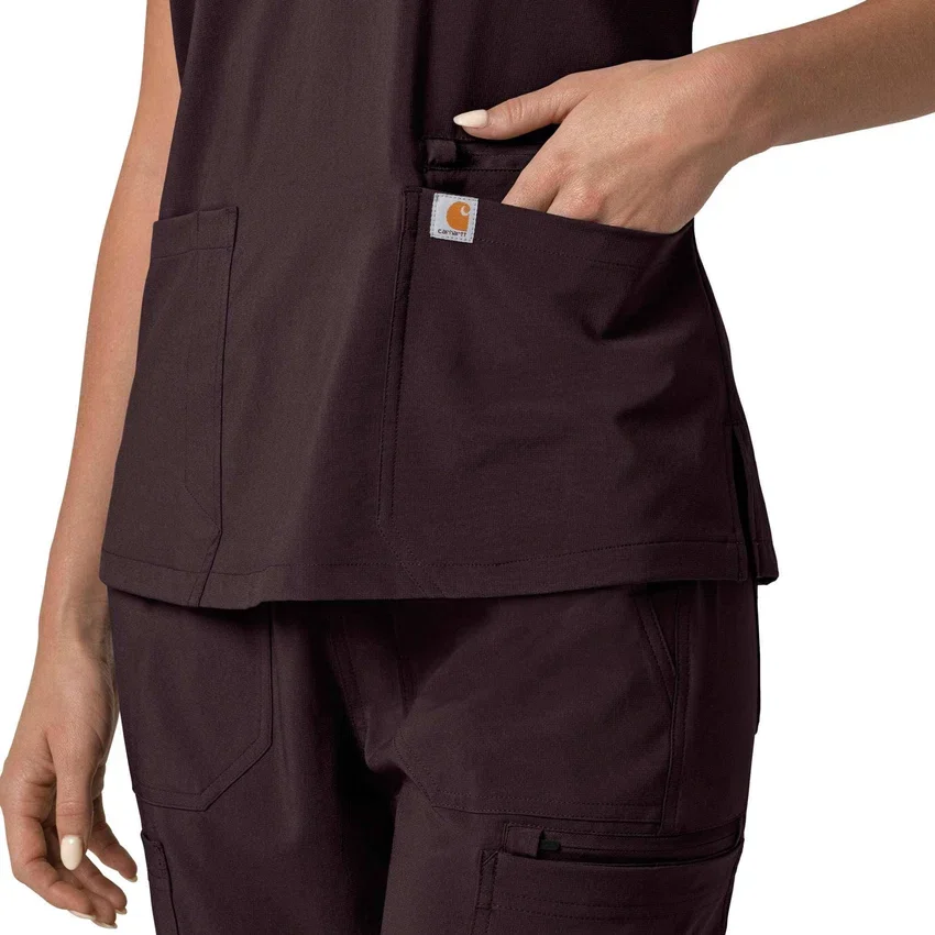 Force Cross-Flex Flex-Panel-Scrub-Oberteil mit V-Ausschnitt für Damen