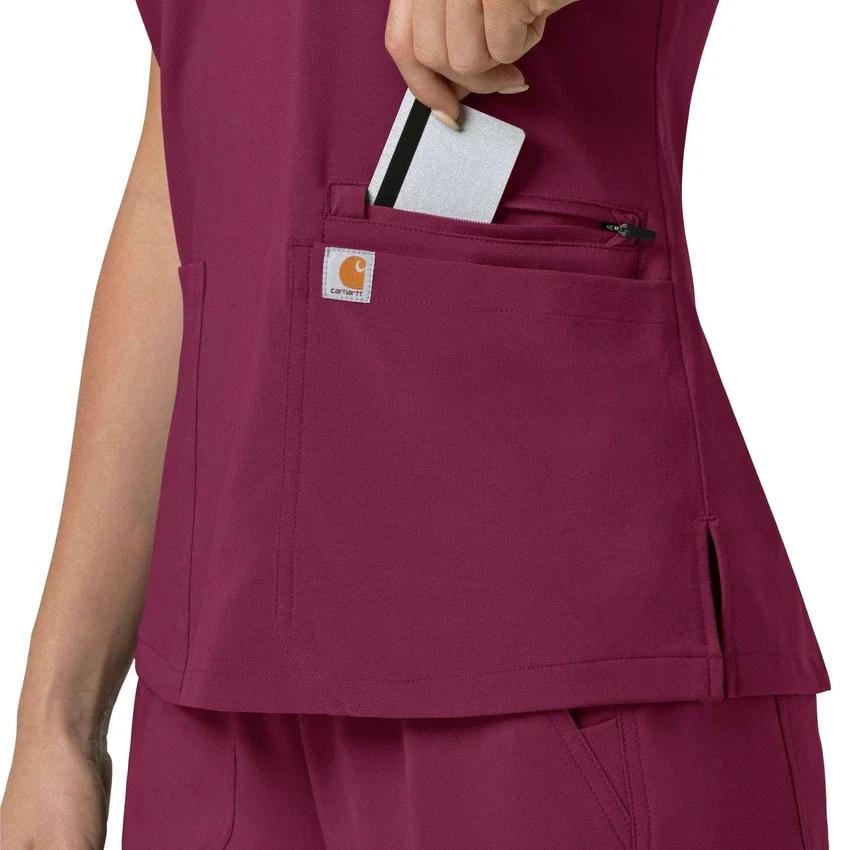 Force Cross-Flex Flex-Panel-Scrub-Oberteil mit V-Ausschnitt für Damen