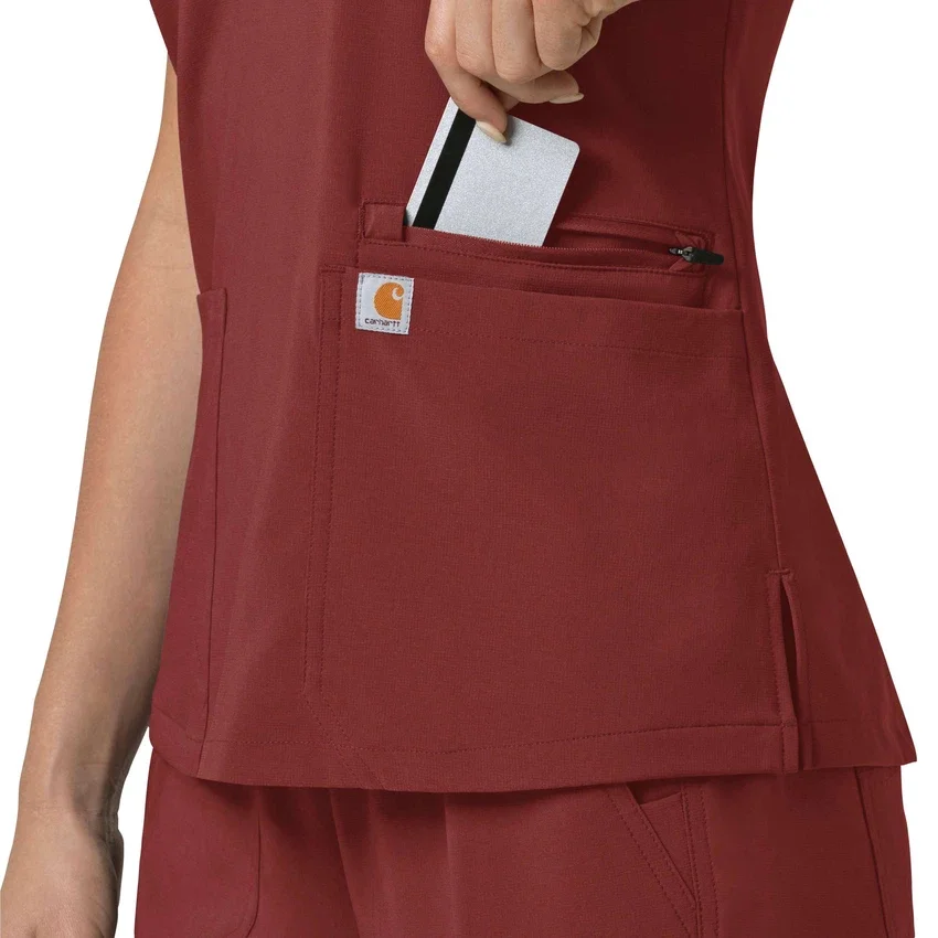 Force Cross-Flex Flex-Panel-Scrub-Oberteil mit V-Ausschnitt für Damen