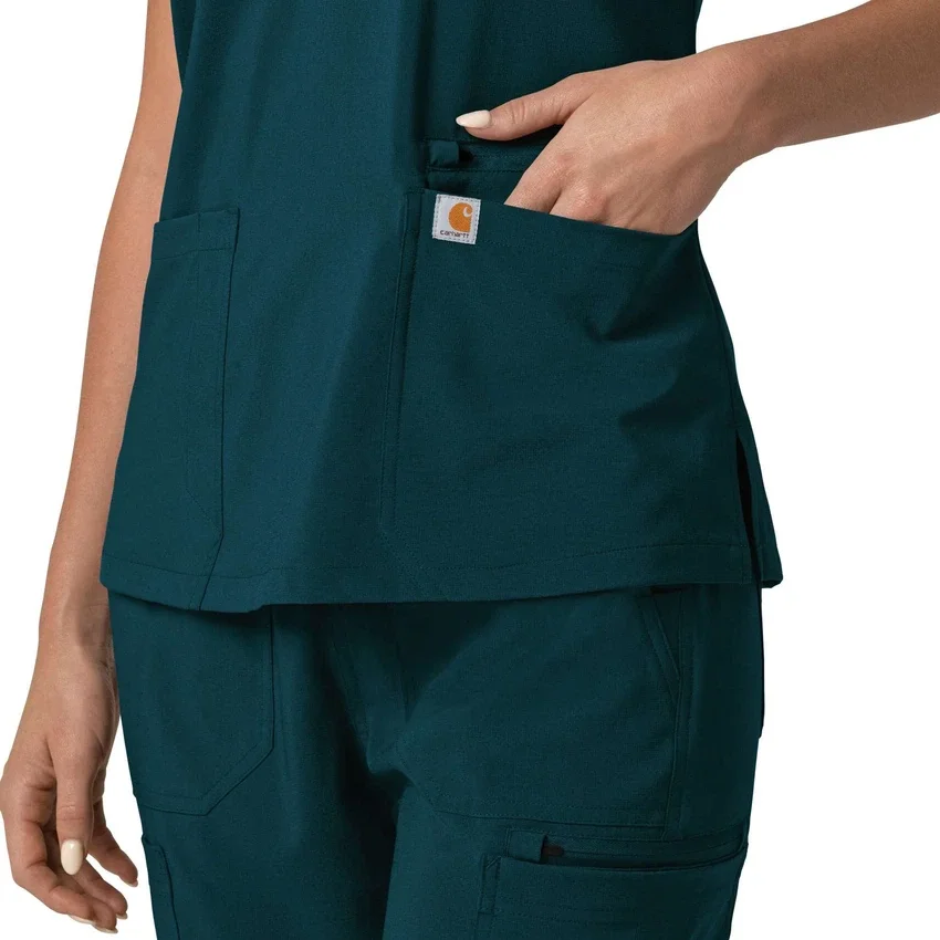 Force Cross-Flex Flex-Panel-Scrub-Oberteil mit V-Ausschnitt für Damen