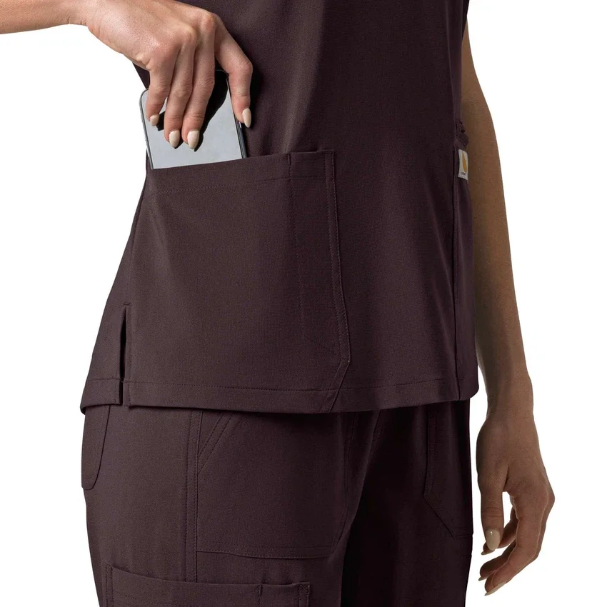 Force Cross-Flex Flex-Panel-Scrub-Oberteil mit V-Ausschnitt für Damen