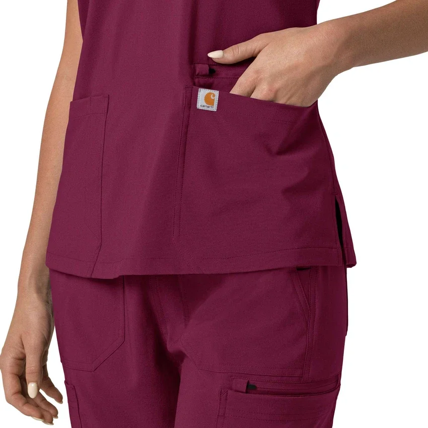 Force Cross-Flex Flex-Panel-Scrub-Oberteil mit V-Ausschnitt für Damen