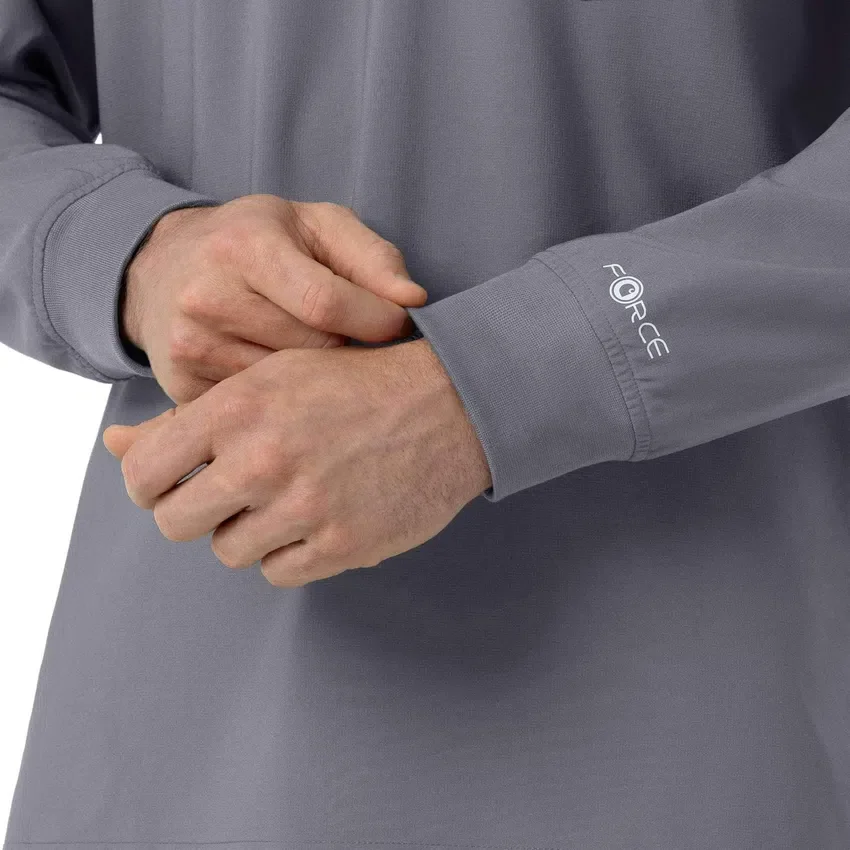 Force Cross-Flex Langarm-Scrub-Oberteil mit Rundhalsausschnitt
