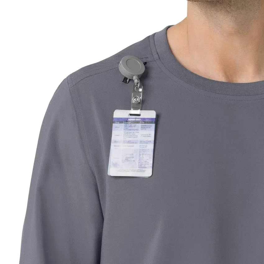 Force Cross-Flex Langarm-Scrub-Oberteil mit Rundhalsausschnitt