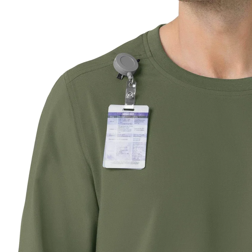 Force Cross-Flex Langarm-Scrub-Oberteil mit Rundhalsausschnitt