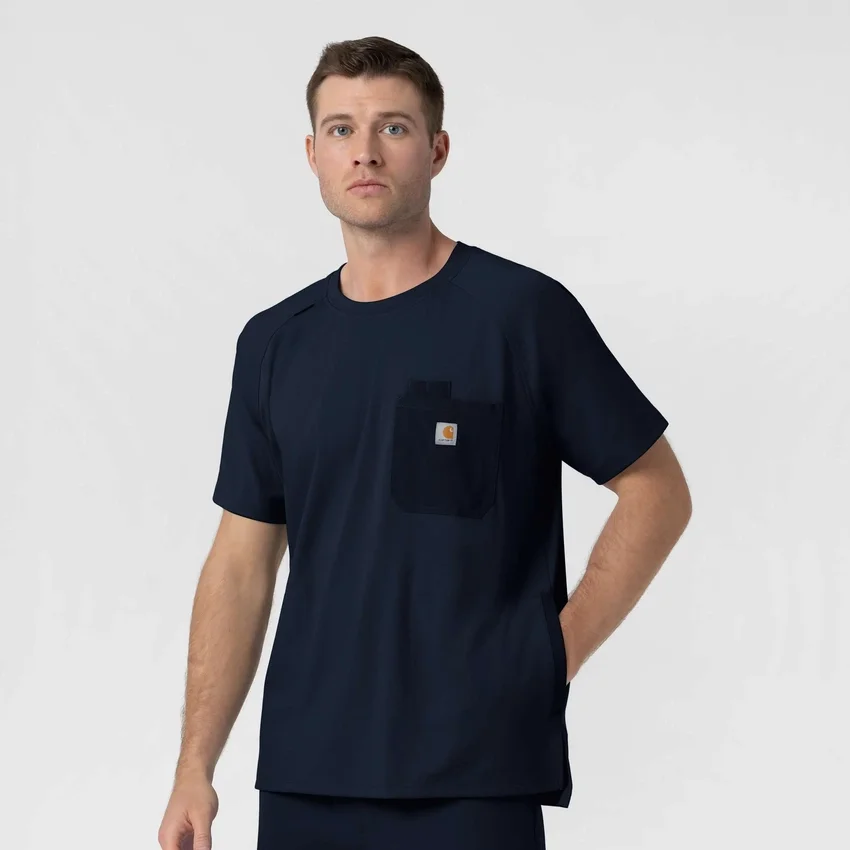 Force Cross-Flex Strick-Scrub-Oberteil mit Rundhalsausschnitt