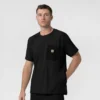 Force Cross-Flex Strick-Scrub-Oberteil mit Rundhalsausschnitt