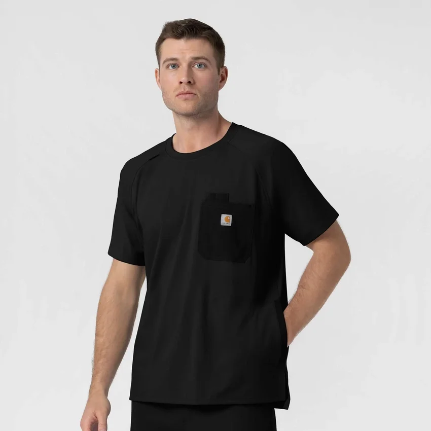 Force Cross-Flex Strick-Scrub-Oberteil mit Rundhalsausschnitt