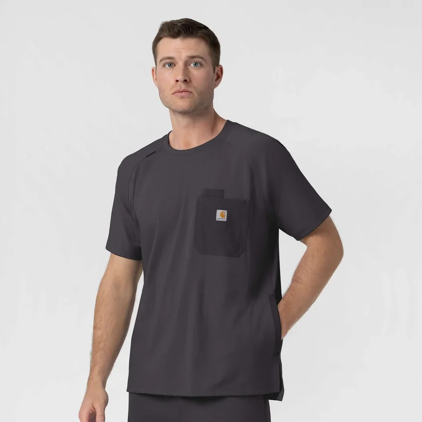 Force Cross-Flex Strick-Scrub-Oberteil mit Rundhalsausschnitt