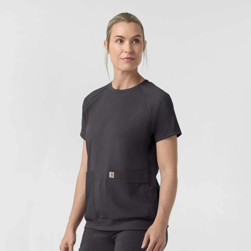 Force Cross-Flex Strick-Scrub-Oberteil mit Rundhalsausschnitt für Damen