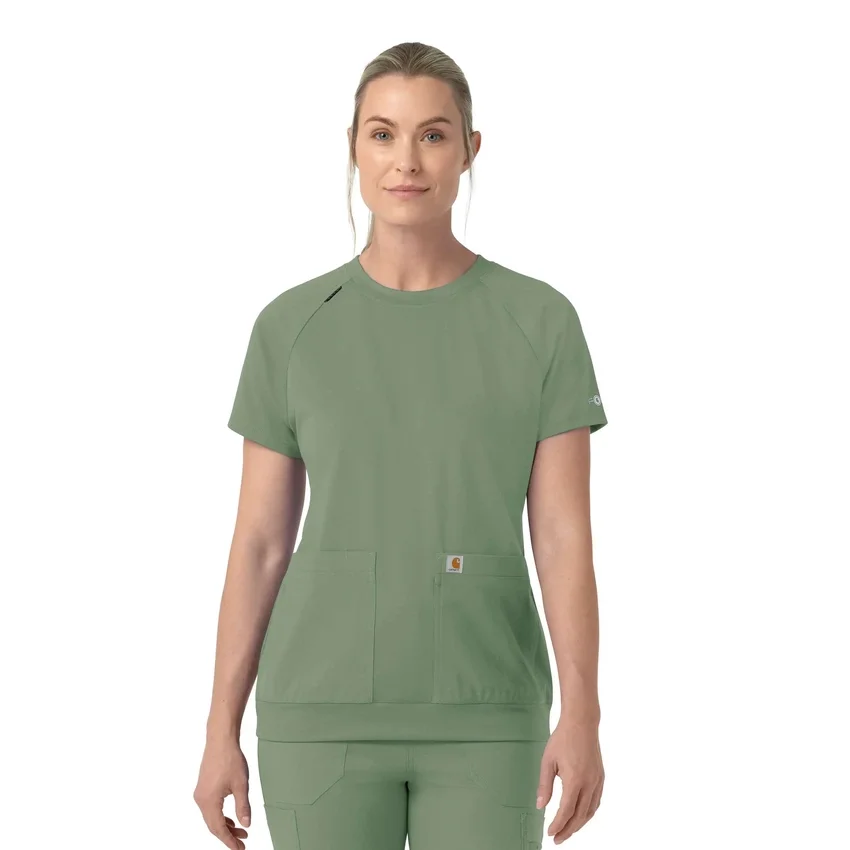 Force Cross-Flex Strick-Scrub-Oberteil mit Rundhalsausschnitt für Damen