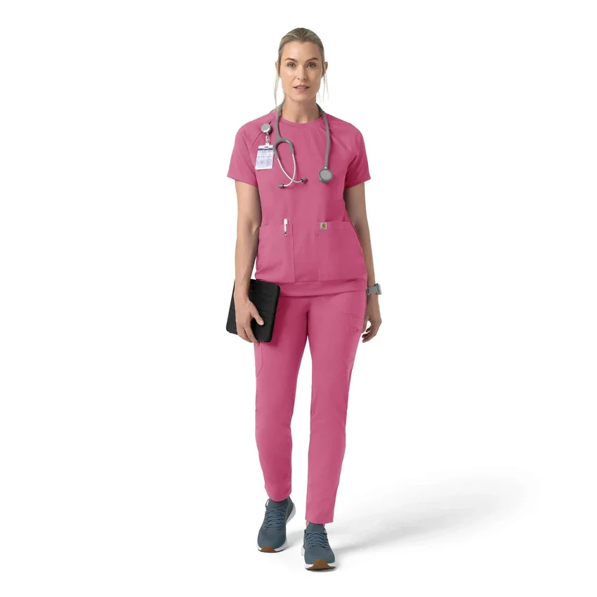 Force Cross-Flex Strick-Scrub-Oberteil mit Rundhalsausschnitt für Damen