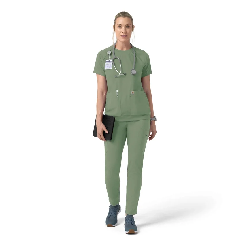Force Cross-Flex Strick-Scrub-Oberteil mit Rundhalsausschnitt für Damen