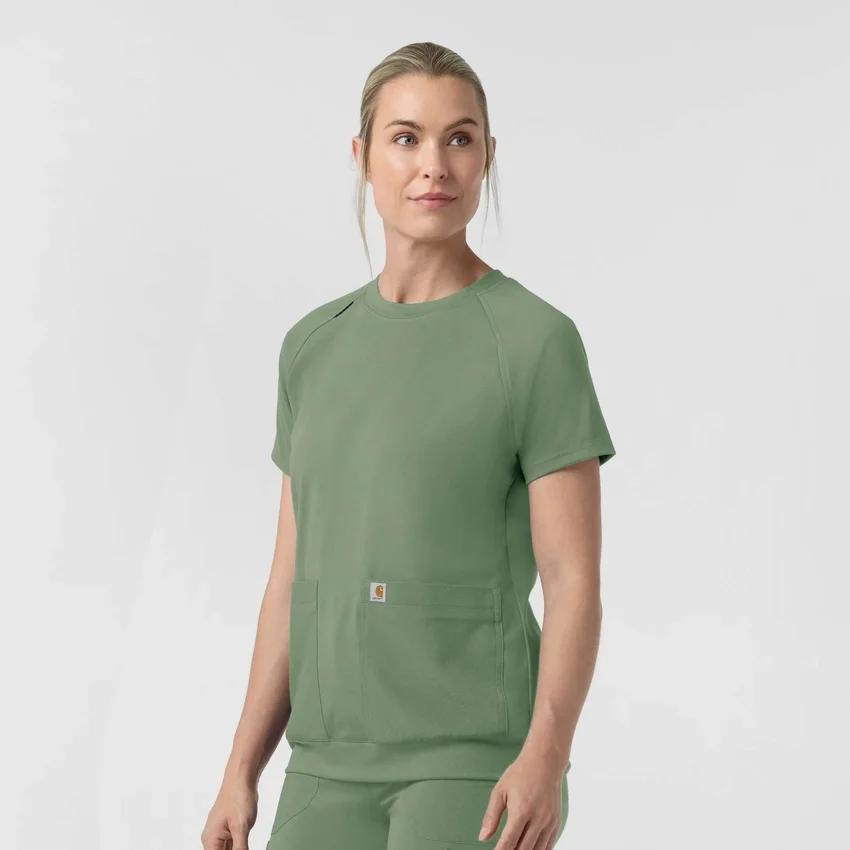 Force Cross-Flex Strick-Scrub-Oberteil mit Rundhalsausschnitt für Damen